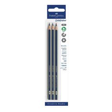 Faber-Castell Goldfaber Blacklead Pencil Hangsell card of 3 - H 3 Pack