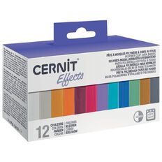 Cernit Polymer Clay Mini Blocks 25g Effects Pack of 12