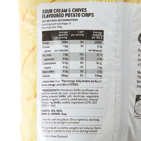 Market Kitchen Chips Sour Cream & Chives 150g
