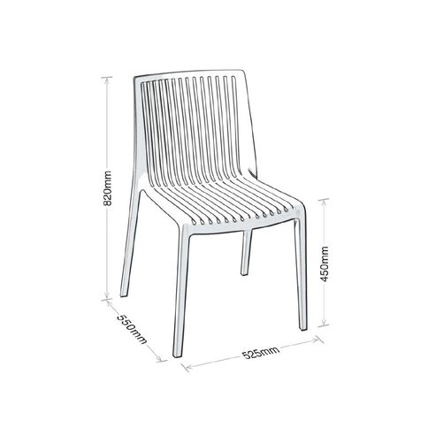 Eden Cool Indoor/Outdoor Stacker Chair Charcoal