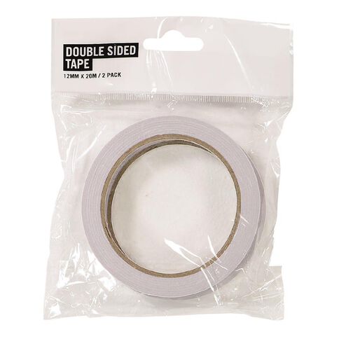 Uniti Double Sided Tape 12mm x 20m 2 Pack