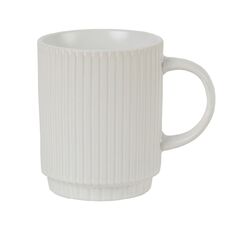 Living & Co Scandi Embossed Mug White 350ml