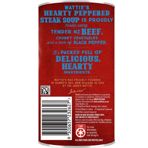Wattie's Hearty Soup Peppered Steak 535g