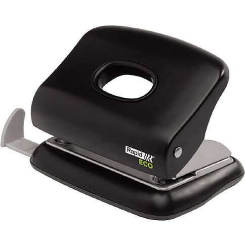 Rapid Eco Recycled 2 Hole Punch Black 20 Sheets