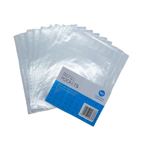 WS Clearbook Refills Pockets 10 Pack Clear A4