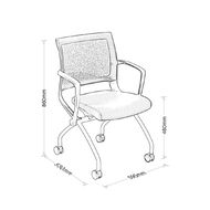 Team Mesh Back Nesting Chair Black