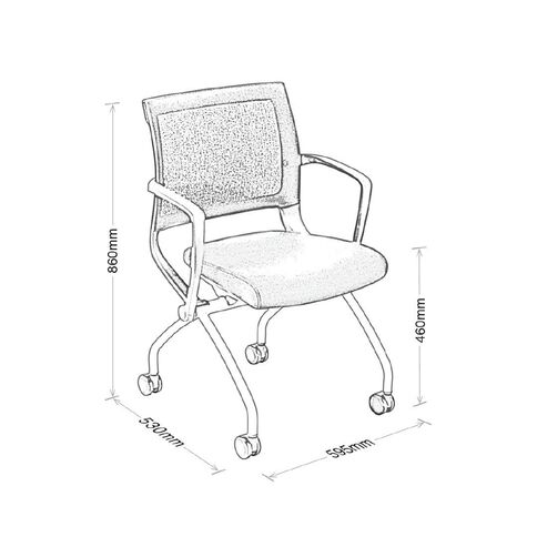 Team Mesh Back Nesting Chair Black