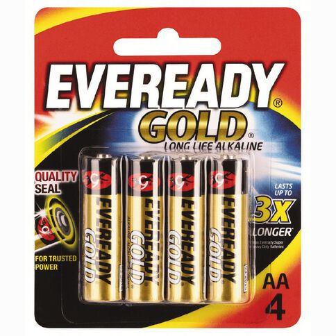 Eveready Gold Batteries  AA 4 Pack
