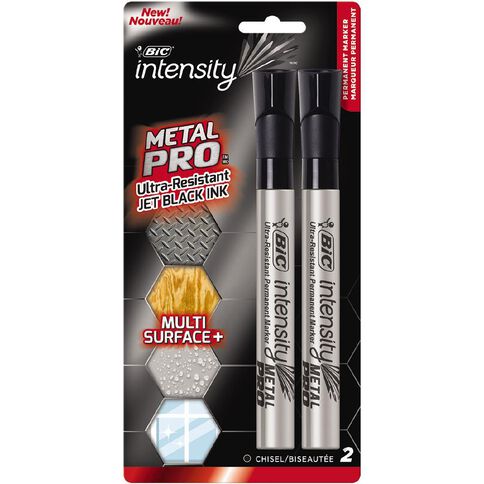 Bic Intensity Pro Permanent Marker Chisel 2pk Assorted 2 Pack