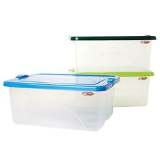 Taurus Clear View Storage Organiser with Lid Assorted 20L