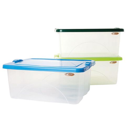 Taurus Clear View Storage Organiser with Lid Assorted 20L