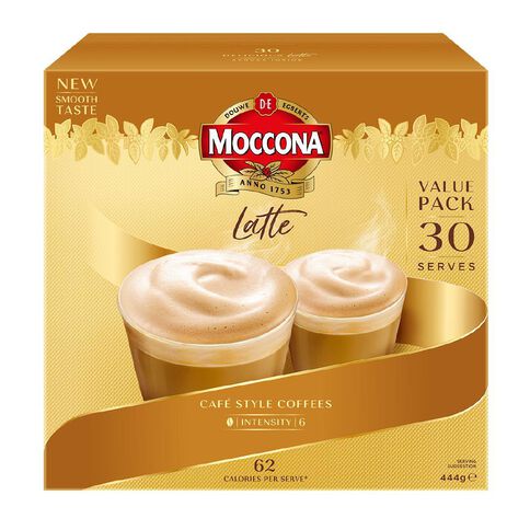 Moccona Cafe Style Latte Coffee Sachets 30 Pack