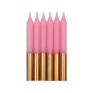 Hoorah Metallic Birthday Candles Pastel 6 Pack