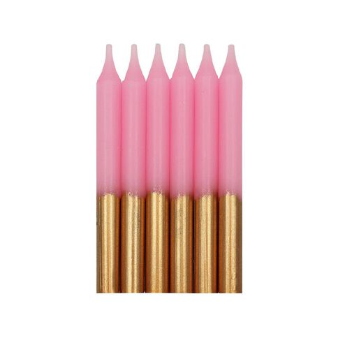 Hoorah Metallic Birthday Candles Pastel 6 Pack