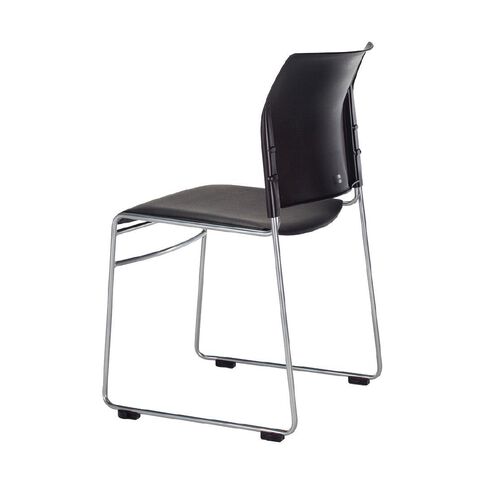 Buro Seating Maxim Black Silver Powder Coat Frame