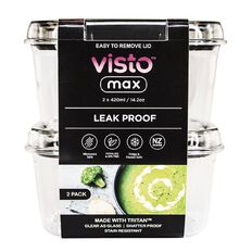 Visto Max Tritan 420ml Clear 2 Pack
