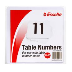 Esselte Table Numbers 11-20 10cm 10 Pack White