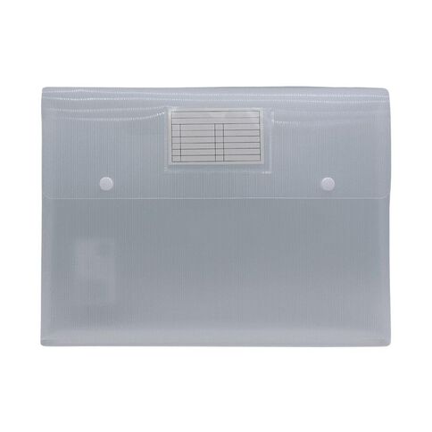 WS Gusset Dome Document Wallet Clear A4