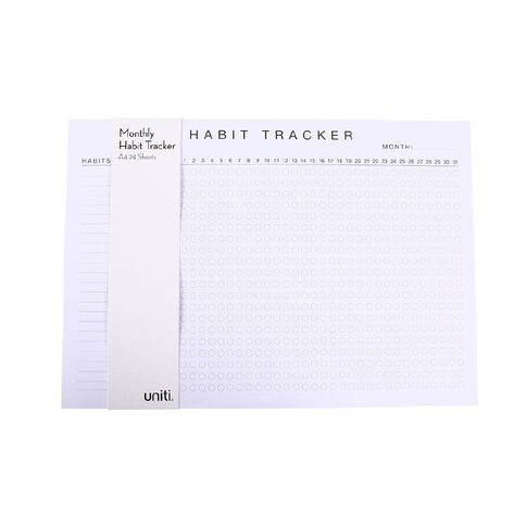 Uniti Monthly Habit Tracker A4