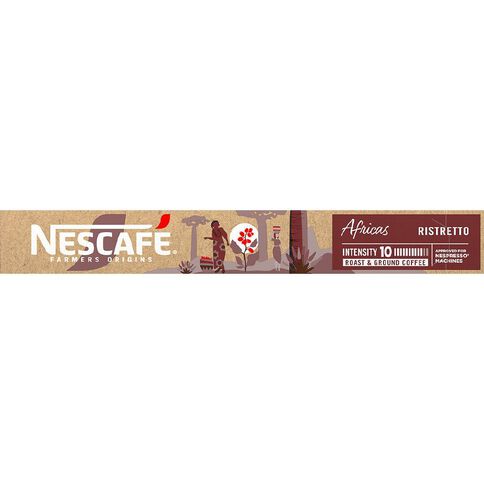Nescafe Farmers Origin Pods Africas Ristretto Coffee Capsules 10 Pack