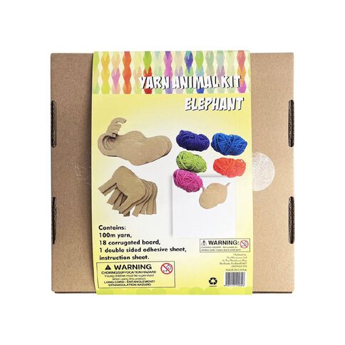 Yarn Animal Craft Kit Elephant