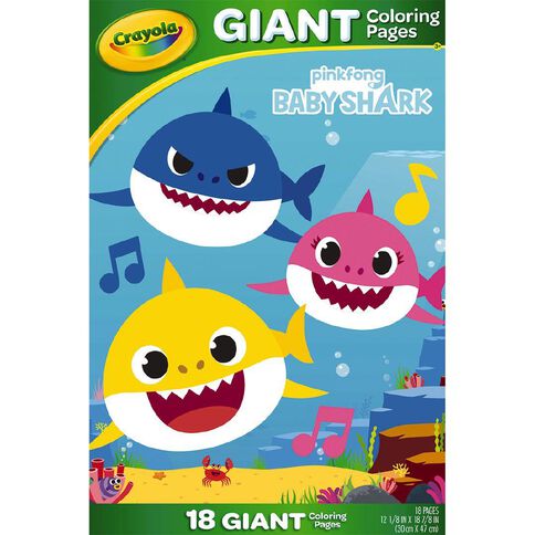crayola giant colouring pages baby shark
