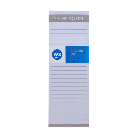 WS Shopping List 80gsm 70/200mm 50 Sheet