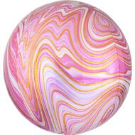 Anagram Marblez Pink Foil Balloon Orbz 15in Pink Mid
