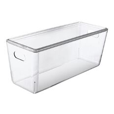 Living & Co Lisse Narrow Lidded Organiser Clear 5L