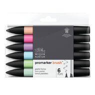 Winsor & Newton Promarker Brusher Pastel Tones 6 Pack