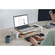 Bracom Universal Tabletop Monitor Riser with drawer White