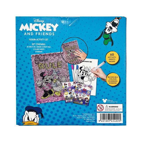 Mickey Mouse Sequin Activity Notebook With Markers