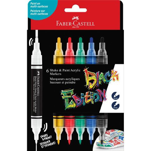 Faber-Castell BE Shake&Paint Acrylic Marker Classic Box of 6