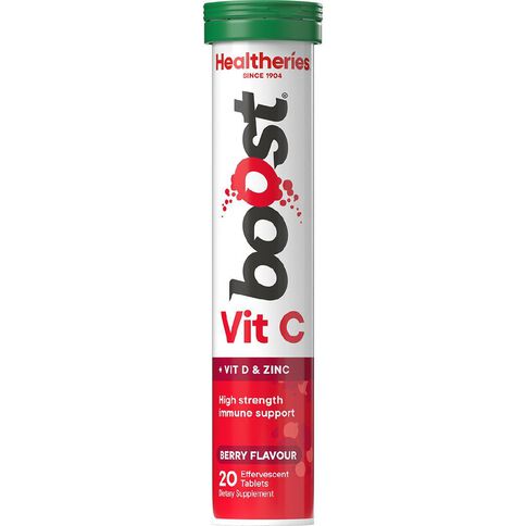 Healtheries Boost Effervescent Vit C Berry 20s