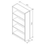 Zealand Commercial 4 Tier Bookcase White