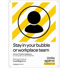 WS Covid Sign Stay in Your Bubble