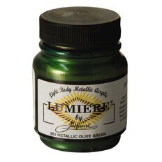 Jacquard Lumiere Acrylic Paint Metallic Olive Green 66.54ml