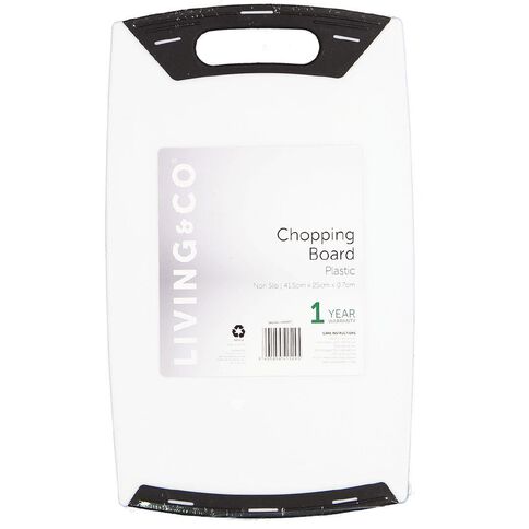 Living & Co Nonslip Chopping Board 41.5cm x 25cm White