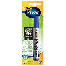 Bic Vivid Permanent Marker Ecolution Blue 1 Pack