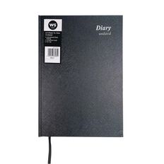 WS 2023 Undated Week to View Diary Black A4