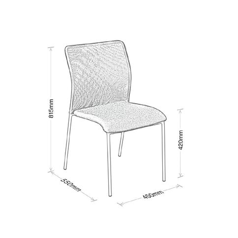 Run Mesh Back Meeting Chair Black
