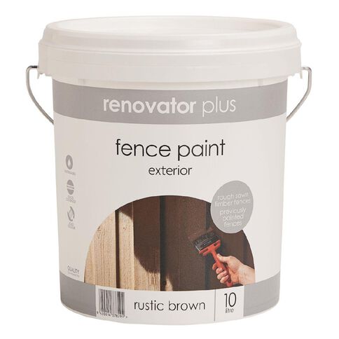 Renovator Plus Fence Paint Rustic Brown 10L
