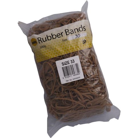 Marbig Rubber Bands 500g #33 Brown