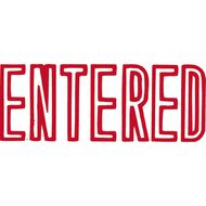 Xstamper Stamp Entered Red Mid