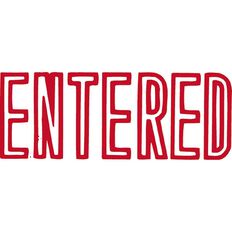 Xstamper Stamp Entered Red Mid