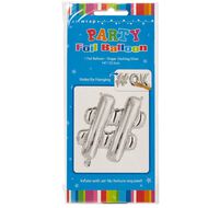 Artwrap Foil Balloon Hash Tag Silver 35cm