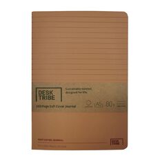 Desk Tribe Notebook Softcover Sewn Bound PU Lined Clay A5