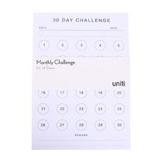 Uniti 30 Days Challenge Monthly Planner A5