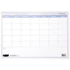 WS Monthly Planner Perpetual 600mm X 420mm Framed With Marker & Kit