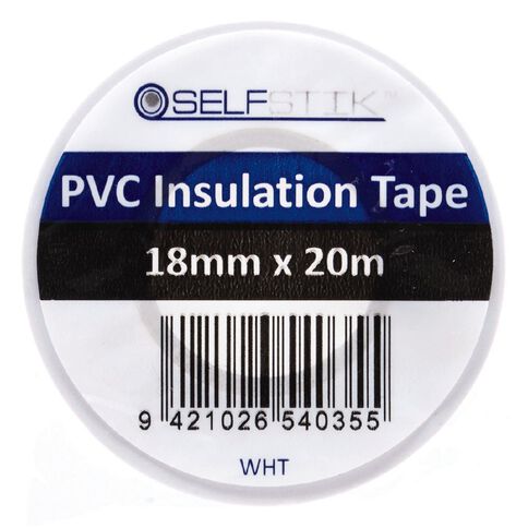 Pomona Insulation Tape PVC Electrical 18mm x 20m White